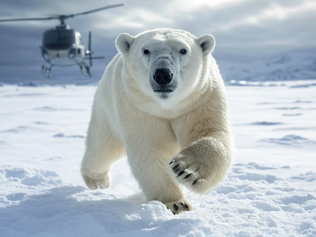 Helikopter Achter Ijsbeer