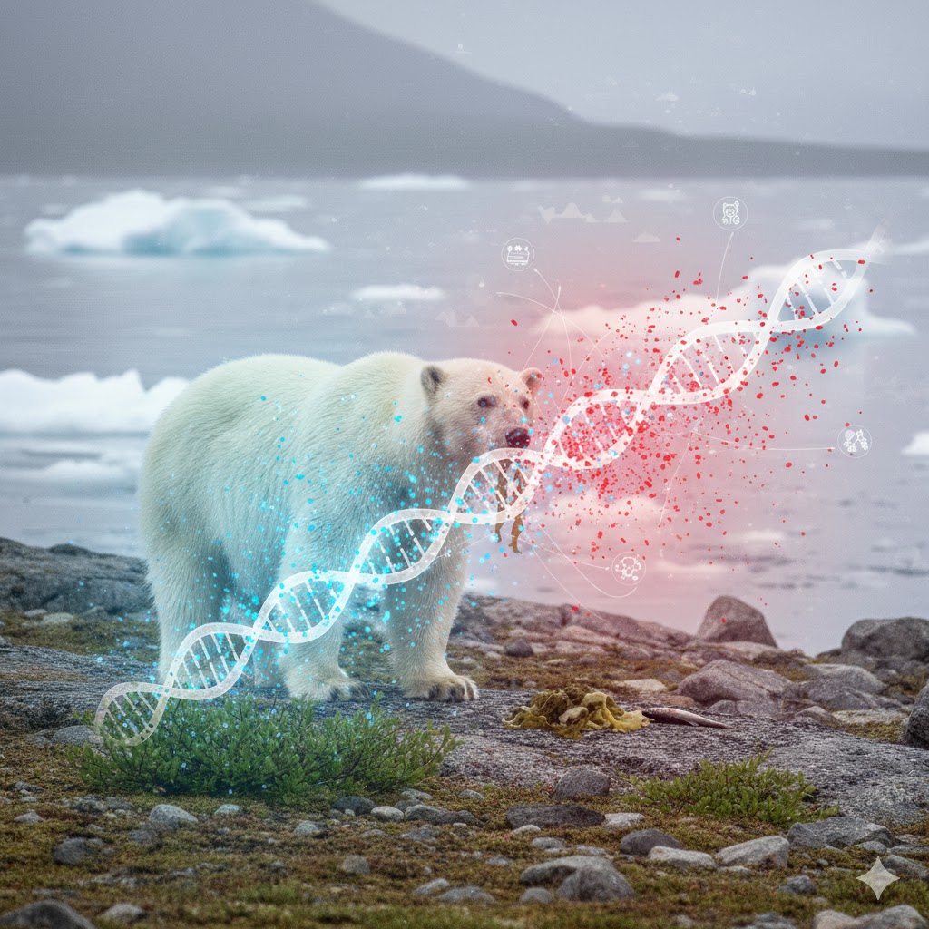 Springend dna bij ijsberen